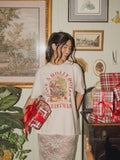 Have A Holly Dolly Christmas Off White Thrifted Tee