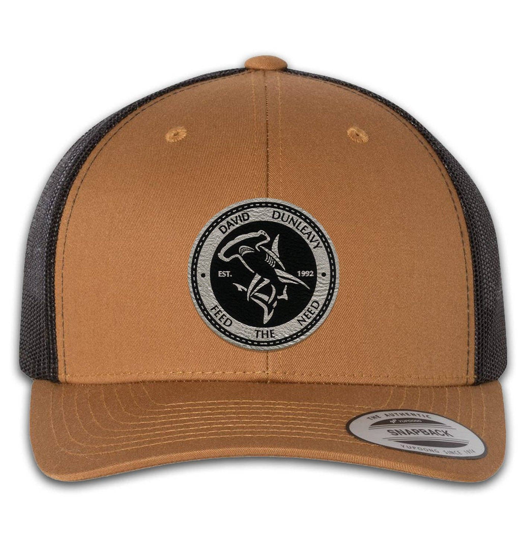 Hammerhead Shark 6 Panel Trucker Snap Back Caramel Black Hat Unisex