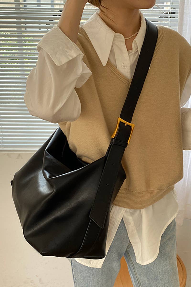 ._ 1110 Vegan Leather Boston Shoulder Tote Bag SI-29031