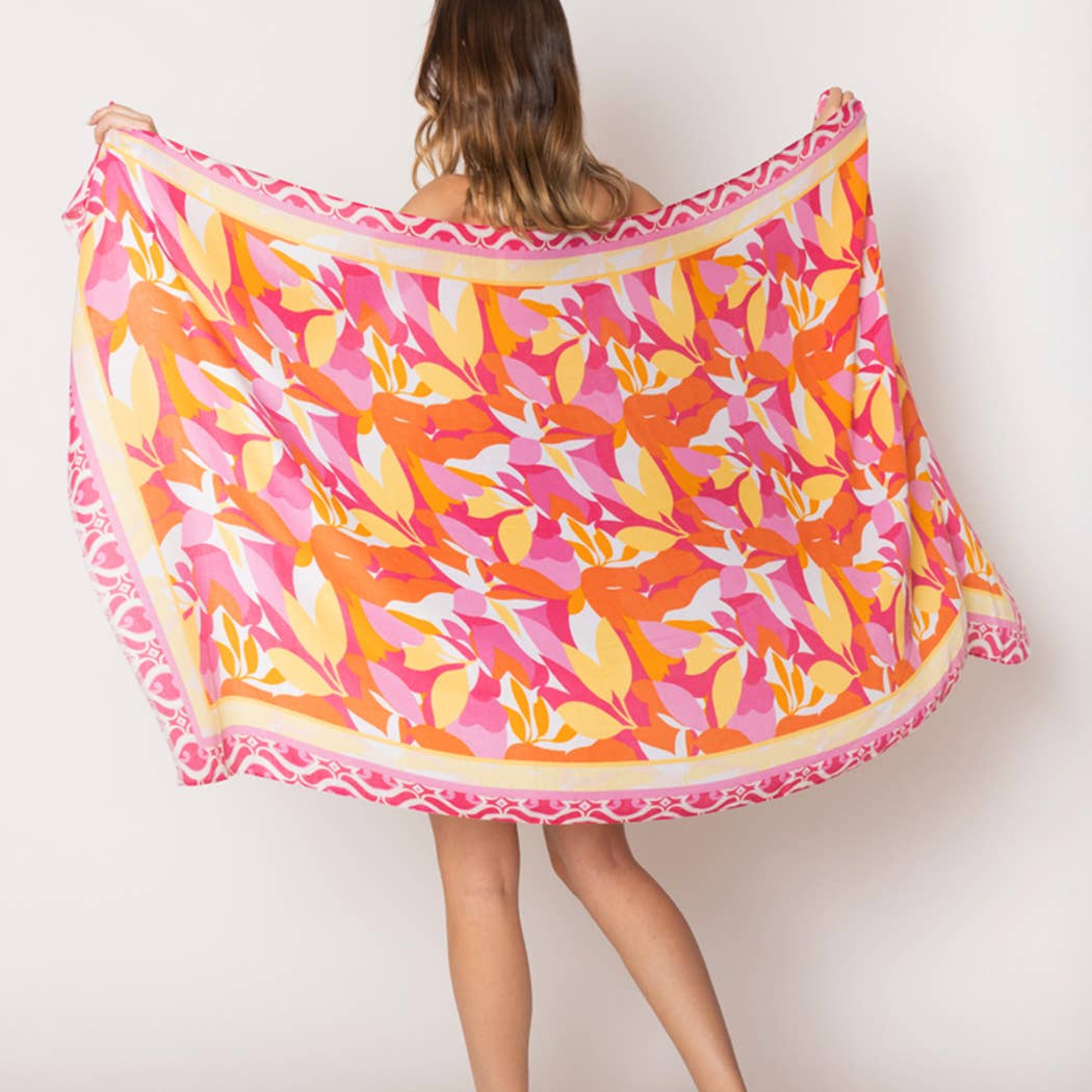 Floral Pattern Print Lightweight Scarves