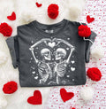 Romantic Skeleton Love Heart Hands Gothic Shirt
