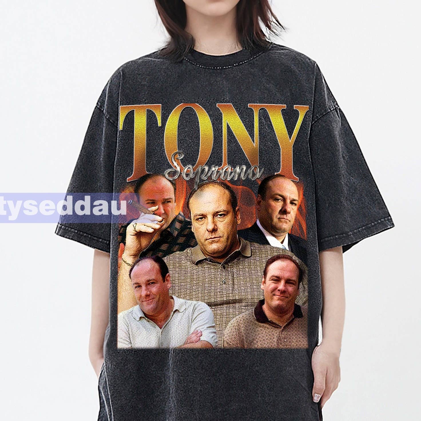 Tony Soprano Vintage Washed Tee - Homage Graphic Unisex