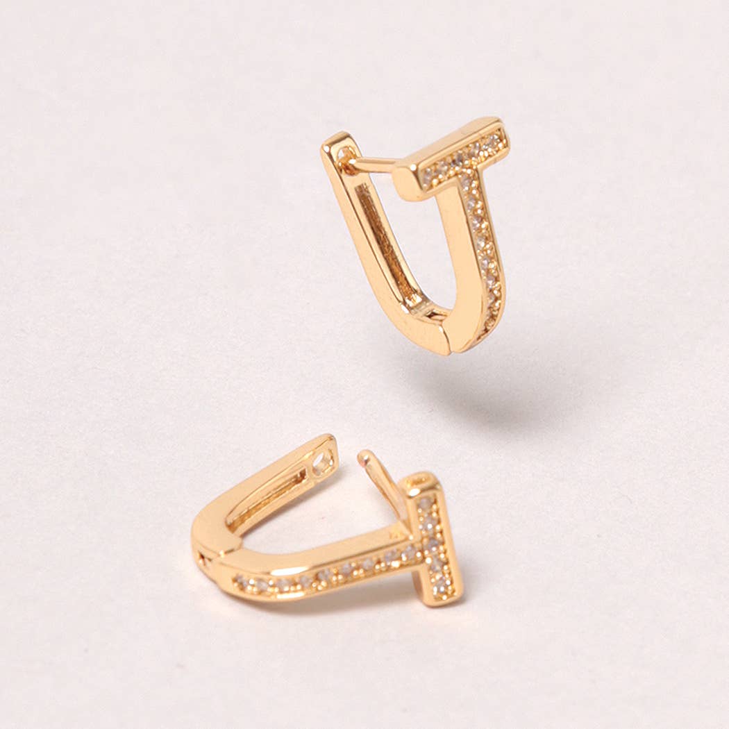 14K Gold-Dipped U-Shape Hoop Earring