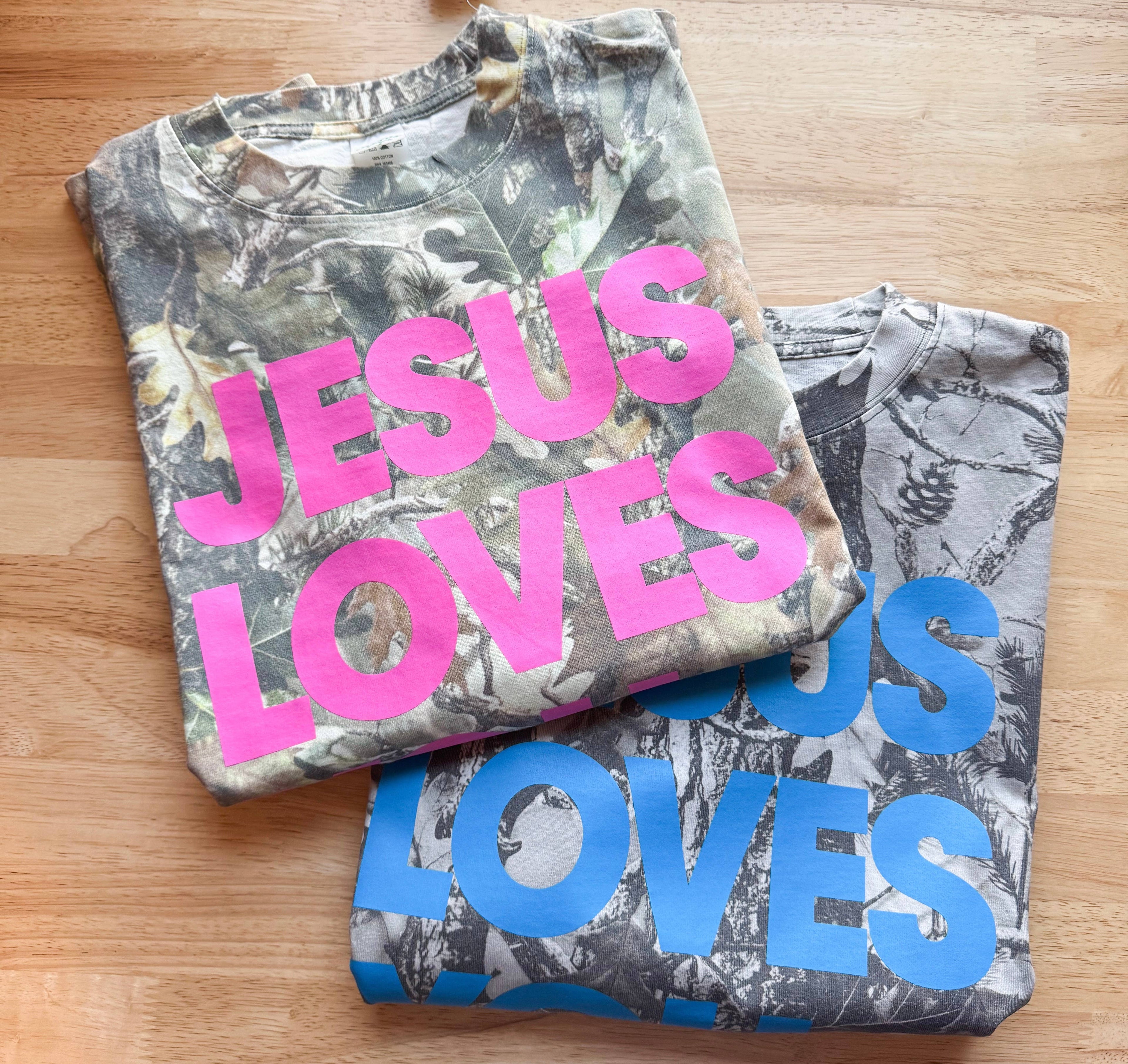 Jesus Loves You Camo Tee - Spring Western Apparel