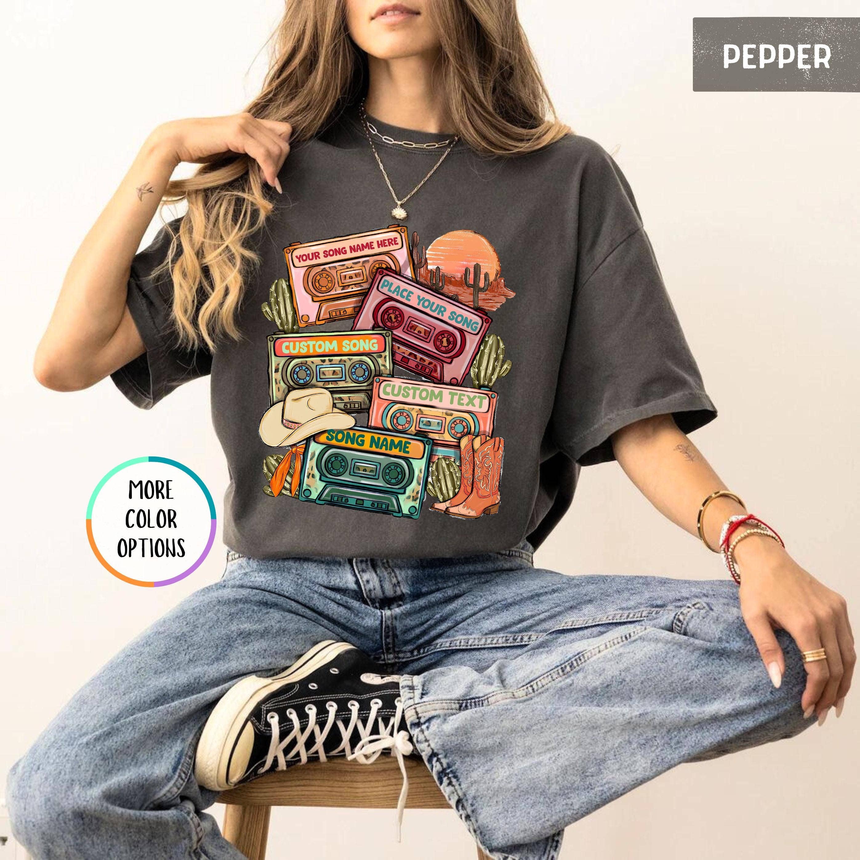 Cassette Tape Country Music Women's Concert Shirt