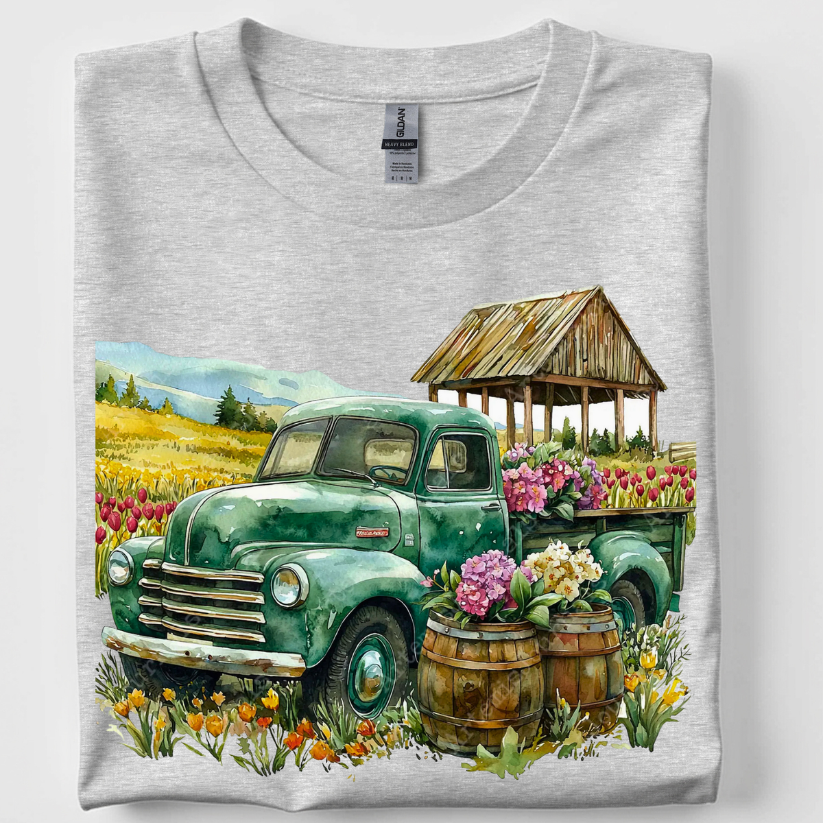 Vintage Truck Spring Flowers / Unisex