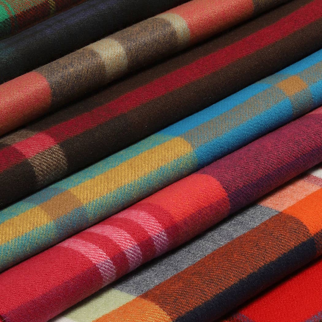 Plaid Tartan Lightweight Cashmere Feel Scarf