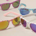 Kids Colorful Butterfly Pattern Sunglasses