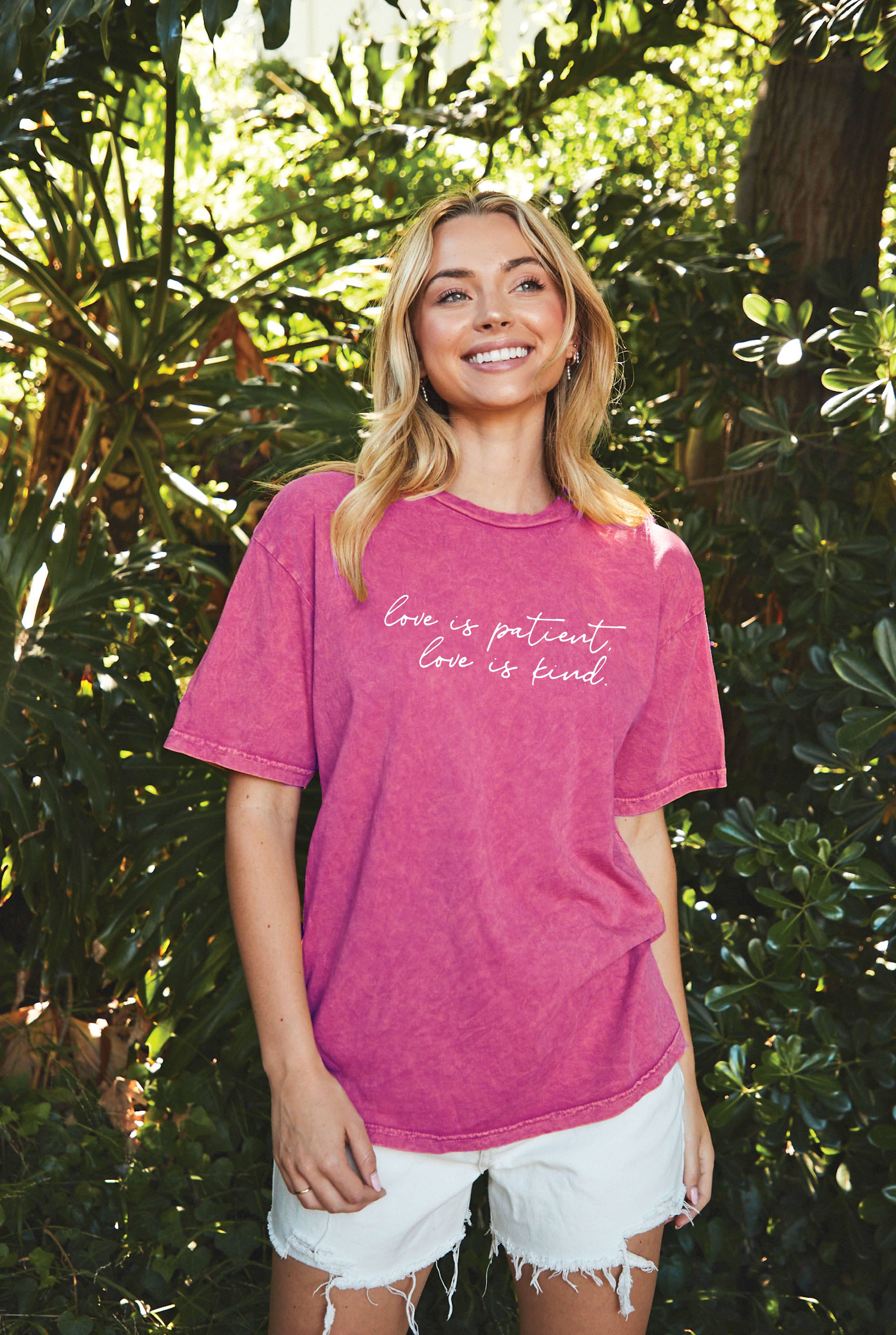 Love Is Patient Love Is Kind  Mineral Graphic Top