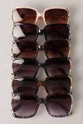 Rimless Frame Rhinestone Bridge Detail Sunglasses