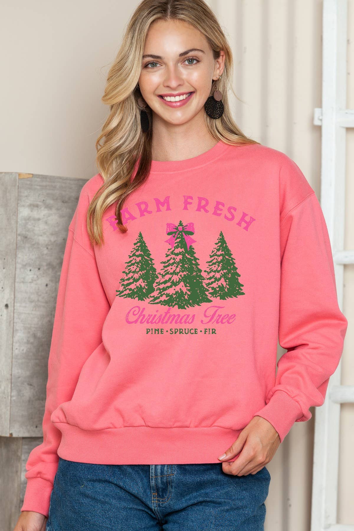 Farm Fresh Christmas Tree Crewneck Sweatshirt
