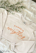 Pumpkin Everything Cropped Thermal Vintage Pullover