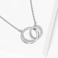 Cz Gold-Dipped Double Ring Necklace