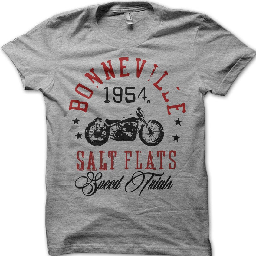 Boneville Salt Flats 1954 Speed Trials Motorcycle Racer Biker Vintage Old Indian 7001
