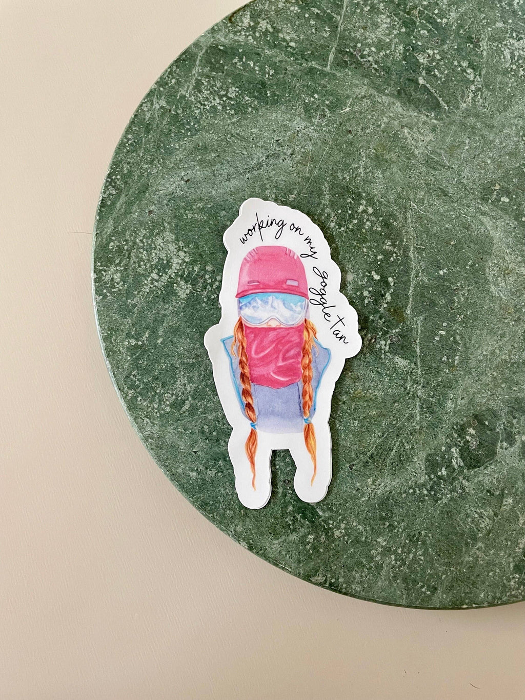Girl Ski Snowboarding Die-Cut Sticker Unisex
