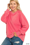...._ 0620 Plus French Terry Washed Pullover SI-27182