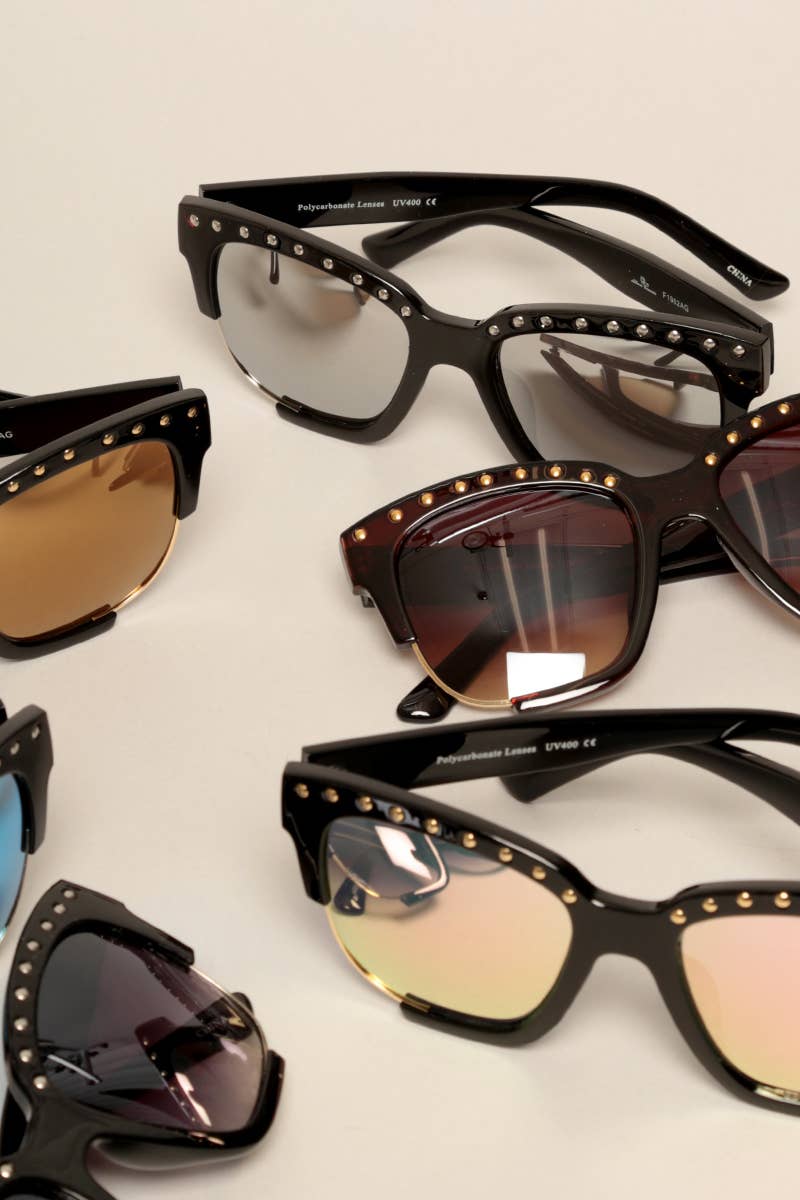 Women's Frame Decor Square Sunglasses