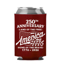 250th Anniversary - Home of the Brave Red Koozie - 4696 Unisex