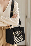 1208 Checkered Canvas Tote Bag SI-28967