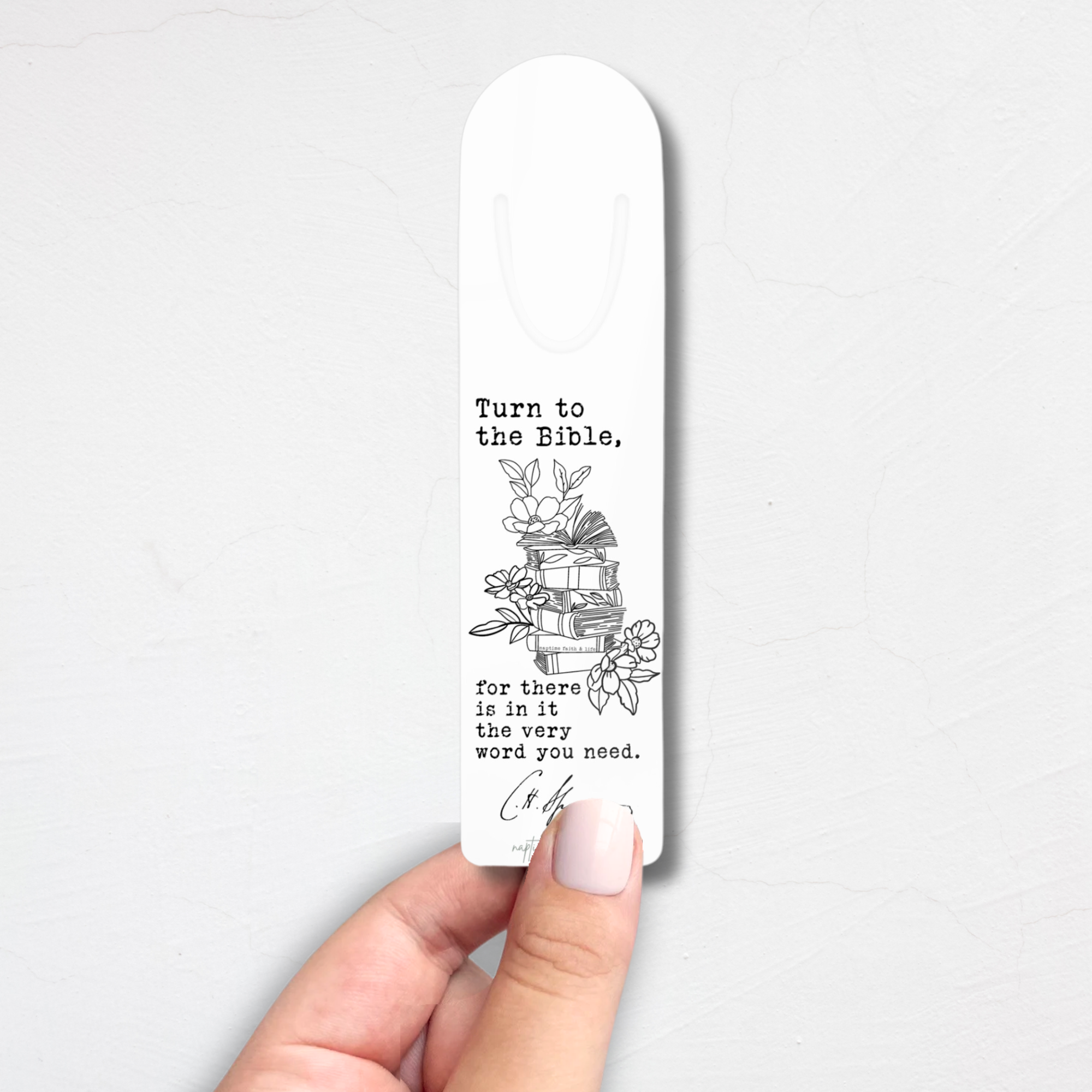 Turn To the Bible For the Word Metal Christian Bookmark