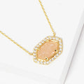 Cubic Zirconia Gold Dipped Stone Necklace