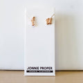 F U Rose Gold Stud Earrings