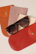 Snakeskin Pattern Glasses Pouch W Magnetic Clasp