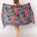 Multicolored Floral Pattern Lightweight Scarves