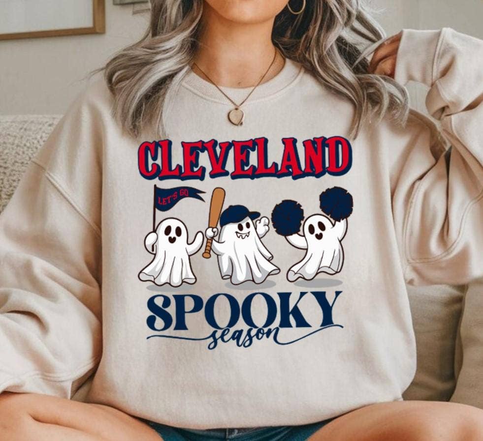 Cleveland Baseball Retro 90s Hoodie For Her