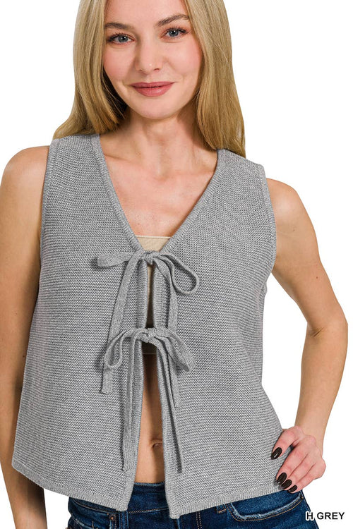 ',...Bow Tie Ribbon Sweater Vest