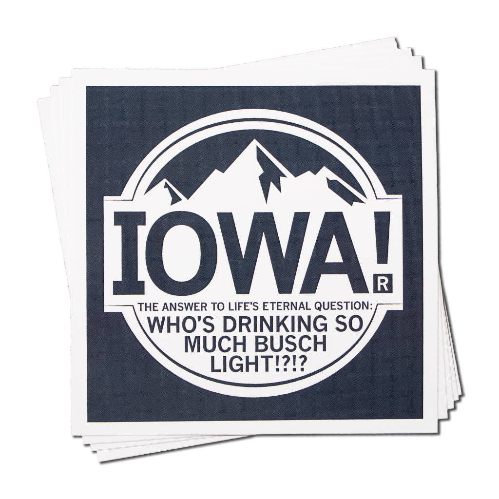 Iowa: Light Beer Sticker