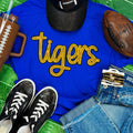 Tigers Gold Sequin Patch Royal Everyday Tee