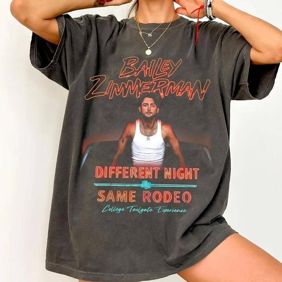 Bailey Zimmerman Rodeo Tour T-Shirt - Different Night