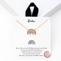 Gold-Dipped Rainbow Charm Necklace