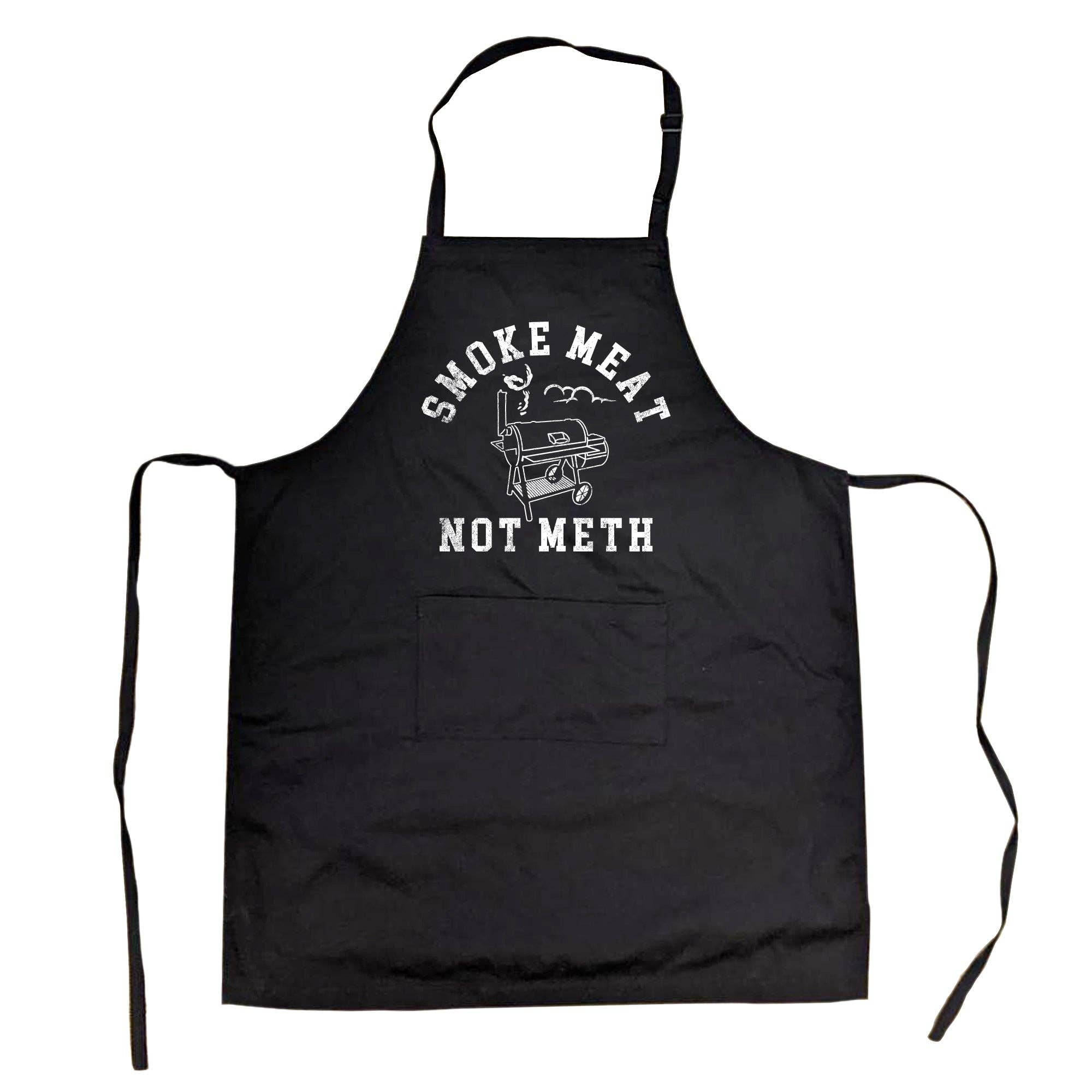 Smoke Meat Not Meth Cookout Apron