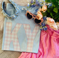 Ky Pink Gingham State Sweatshirt/Tee