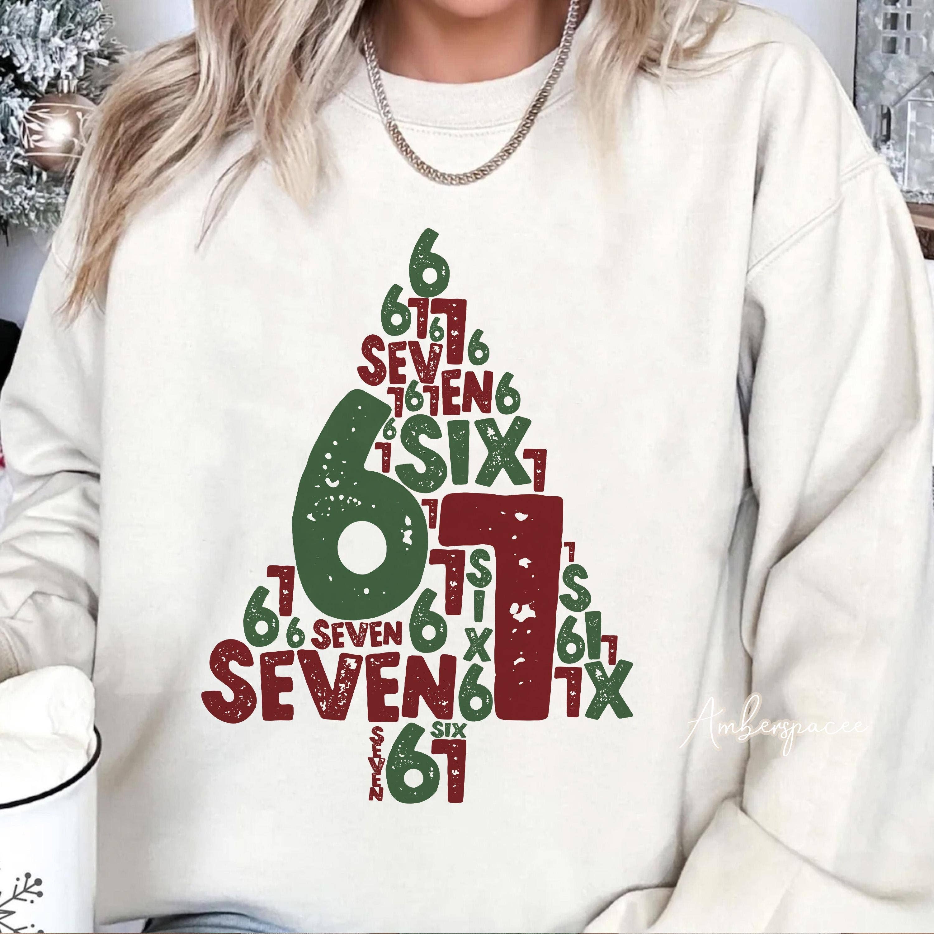 Six Seven Christmas Tree Xmas 6 7 Trendy Cut File