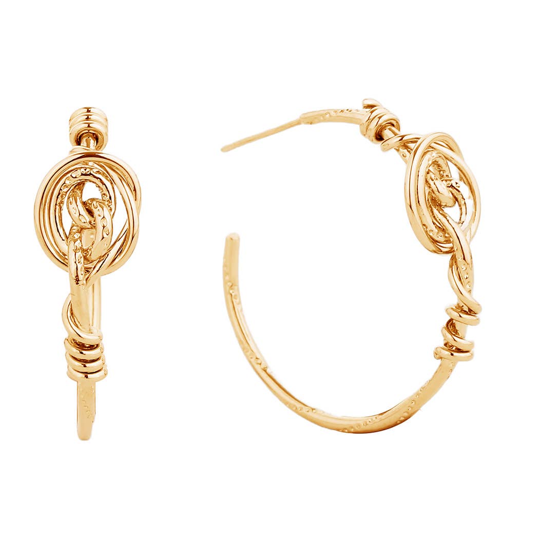 14K Gold-Dipped Knot Post Earring
