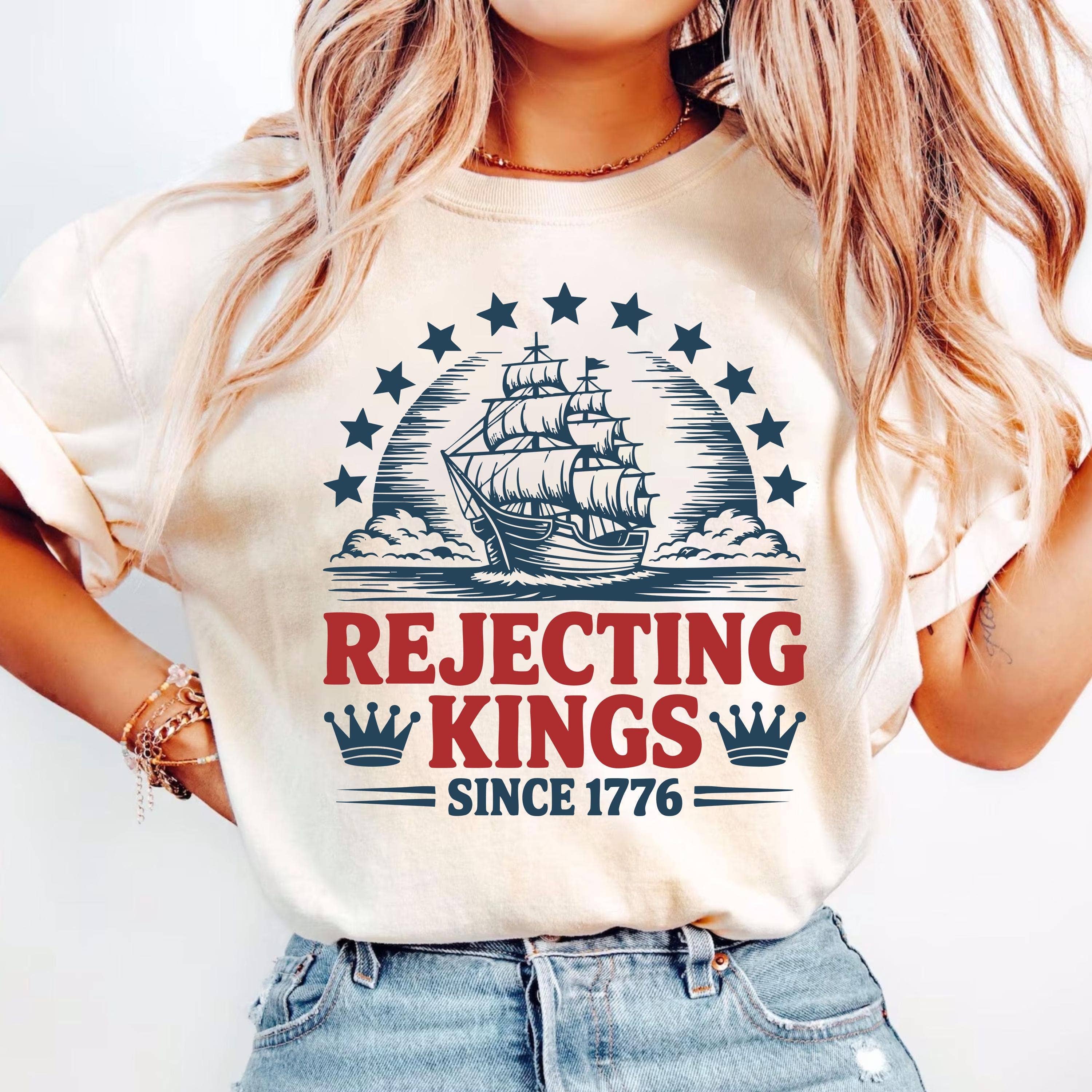 No Kings in America Political Protest Tee Feminist Shirt