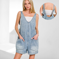 ..0108 Denim Short Overalls SI-27210