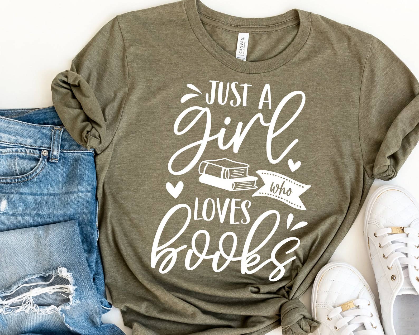 Just A Girl Who Loves Books T-Shirt