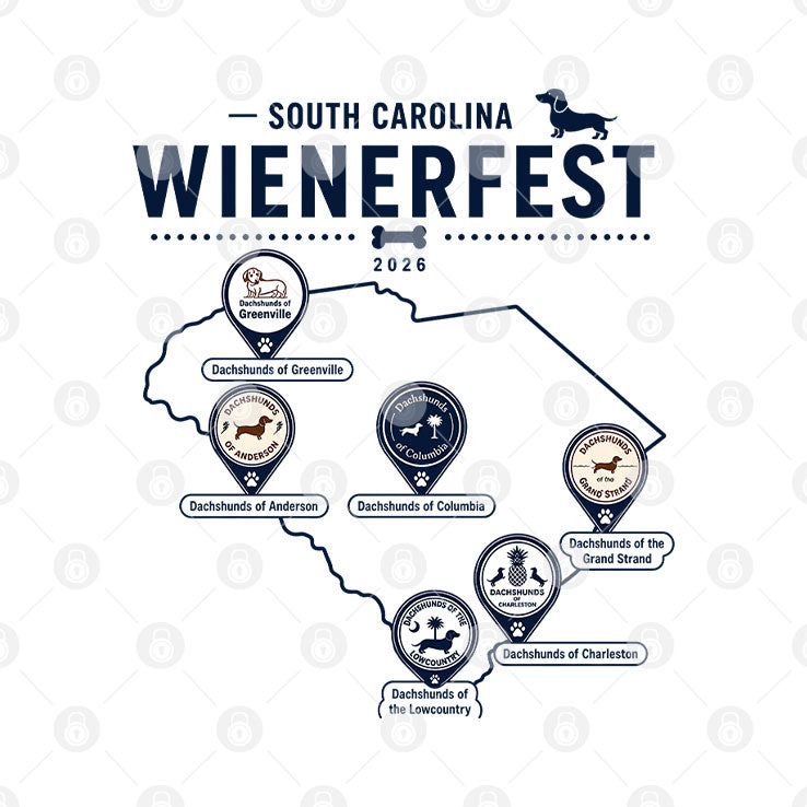 South Carolina Wienerfest 2026 Dachshund Festival Wiener Dog Lover South Carolina Dog Event Gift T Shirt