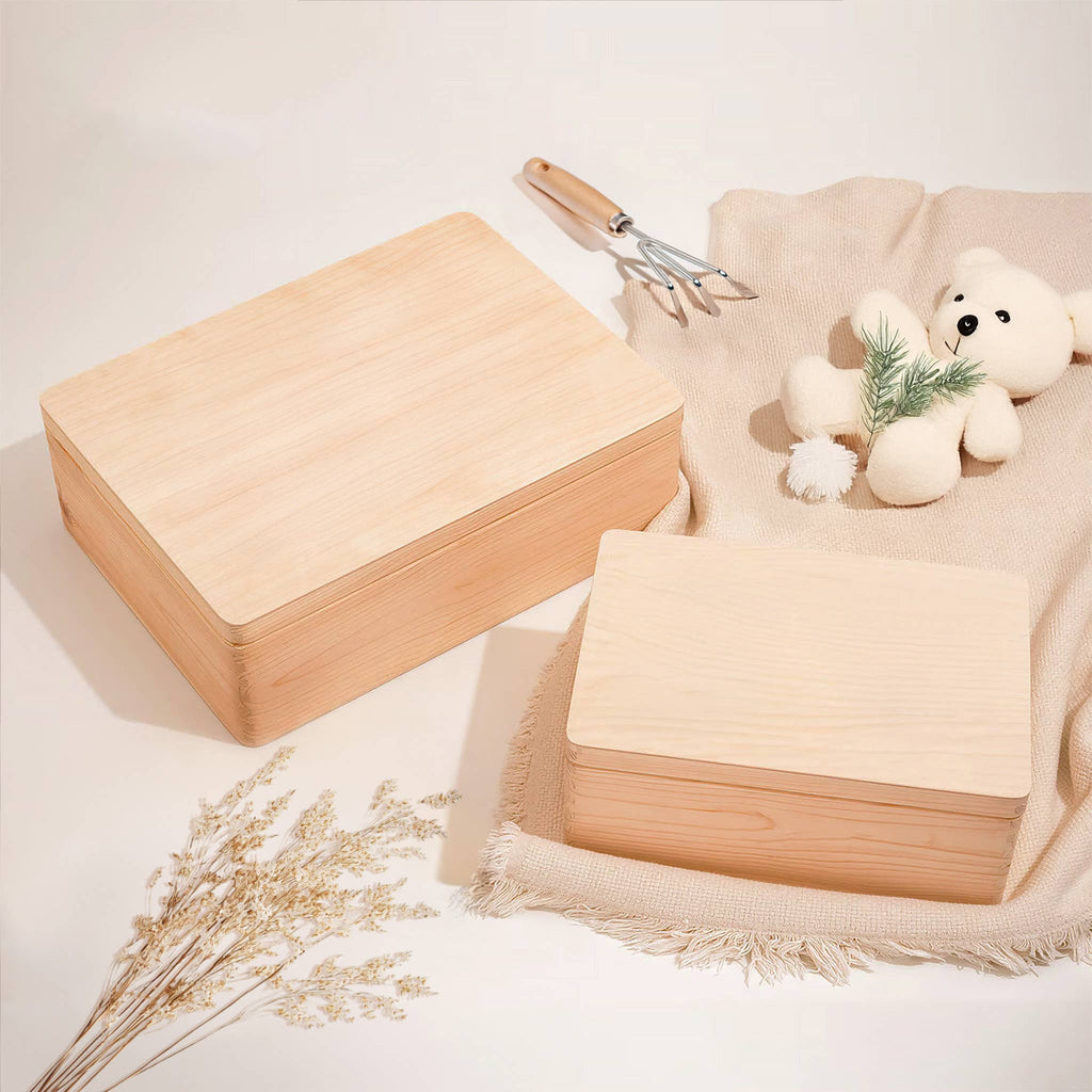 Handcrafted Wooden Keepsake Box – Natural Decor Storage Unisex