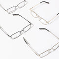 Rectangle Metal Frame Blue Light Reading Glasses