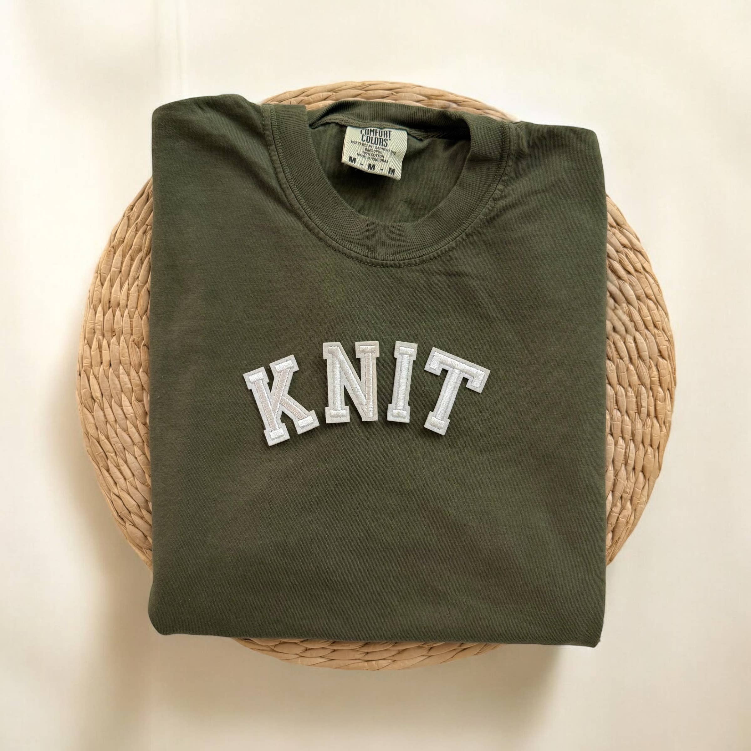 Knit Comfort Colors Short Sleeve Shirt, Knitting Lovers Gift