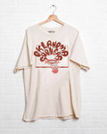 Ou Oklahoma Sooners Basketball Burst Off White Thrifted Tee