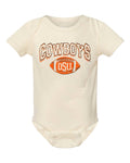 Children's Oklahoma State Cowboys Wonka Off White Onesie