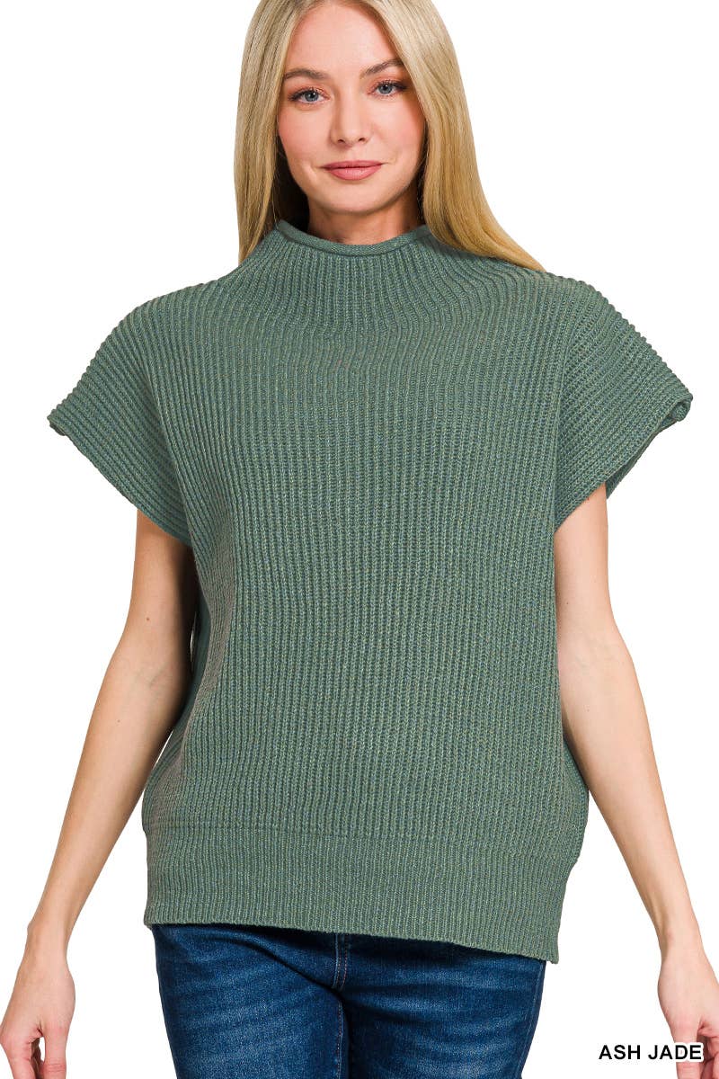 ...SI-26565 Mock Neck Knit Sweater