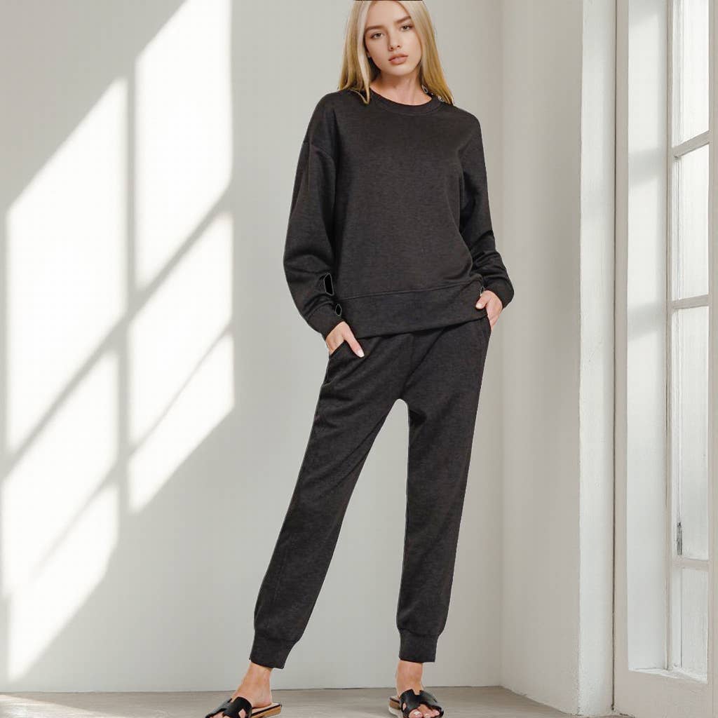 ',..._ Scuba Crewneck Pullover & Joggers 2 Pc Set SI-26910