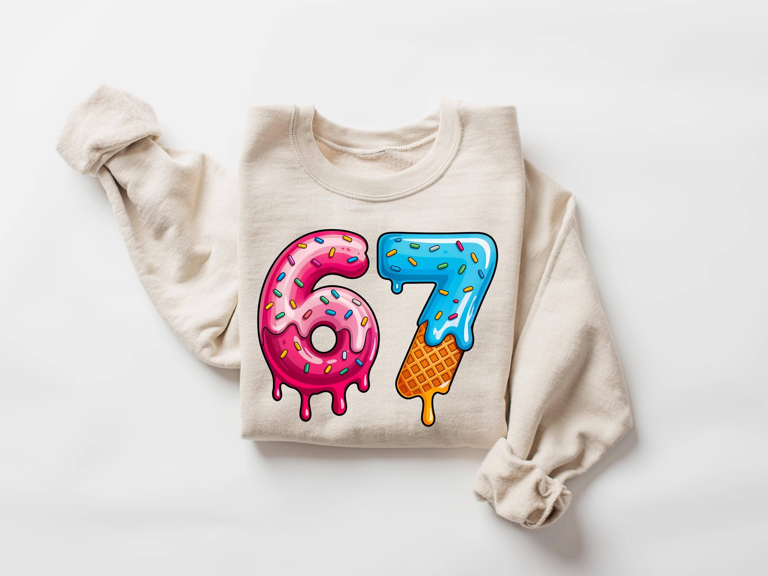 Drip Ice Cream Birthday Tee Unisex Gen Alpha Sayings